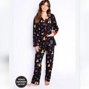 P.J. Salvage Teacher's Pet Flannel Pajamas Sz XL Dogs Back to School